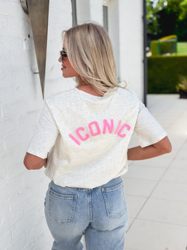 Crop t-shirt Amaliane - Gris Crop t-shirt Amaliane - Gris