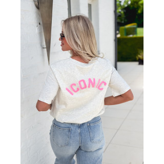 Crop t-shirt Amaliane - Gris