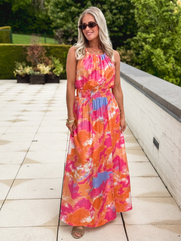 Robe longue Alina - Multicolore