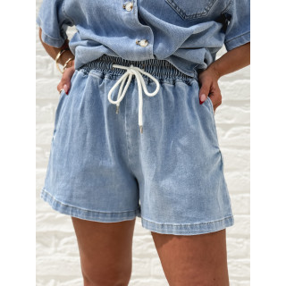 Short en jeans Keylina - Bleu