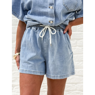 Short en jeans Keylina - Bleu