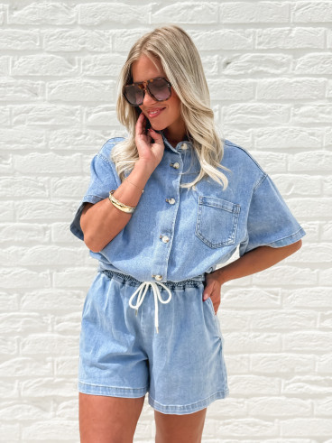 Chemise en jeans Keylina - Bleu
