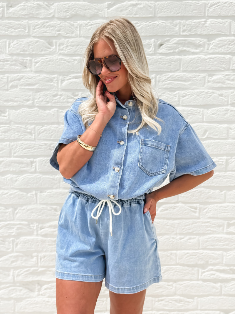 Chemise en jeans Keylina - Bleu
