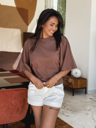 T-shirt Zoélane - Chocolat