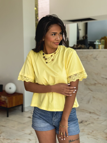 T-shirt Abelina - Jaune