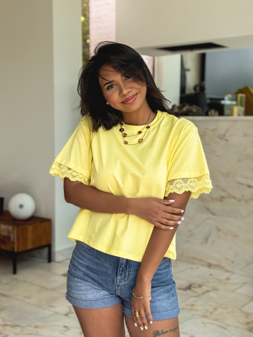 T-shirt Abelina - Jaune