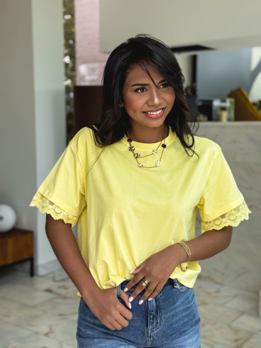 T-shirt Abelina - Jaune