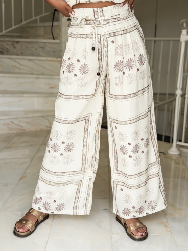 Pantalon fluide Ava - Crème Pantalon fluide Ava - Crème