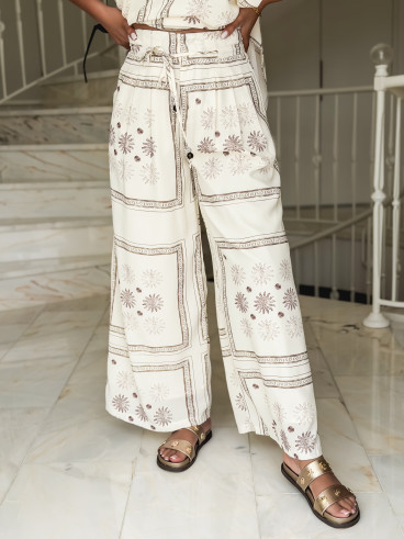 Pantalon fluide Ava - Crème Pantalon fluide Ava - Crème