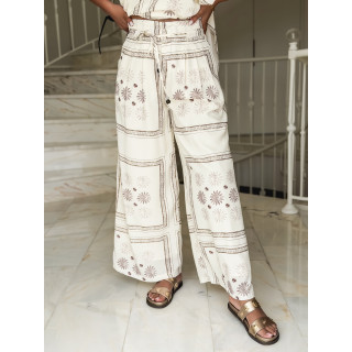 Pantalon fluide Ava - Crème