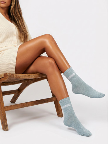 Chaussettes " Capricieuse " - Vert d'eau