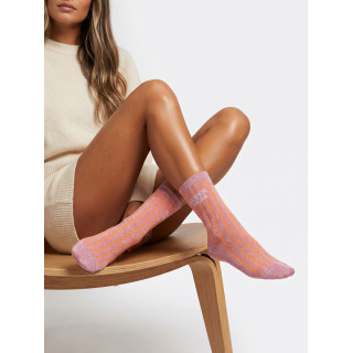 Chaussettes "super mom" - Orange