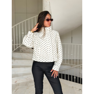 Veste à pois Zolly - Ecru/Noir