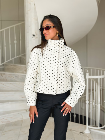 Veste à pois Zolly - Ecru/Noir Veste à pois Zolly - Ecru/Noir