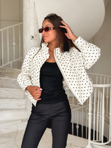 Veste à pois Zolly - Ecru/Noir
