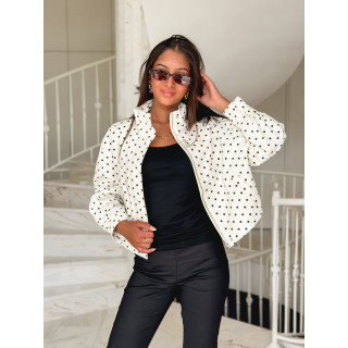 Veste à pois Zolly - Ecru/Noir