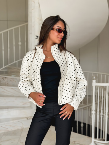 Veste à pois Zolly - Ecru/Noir Veste à pois Zolly - Ecru/Noir