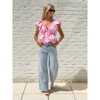 Blouse à carreaux Méliséa - Rose