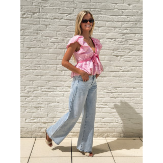 Blouse à carreaux Méliséa - Rose