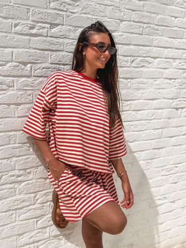 Short Liora - Rouge/Beige Short Liora - Rouge/Beige