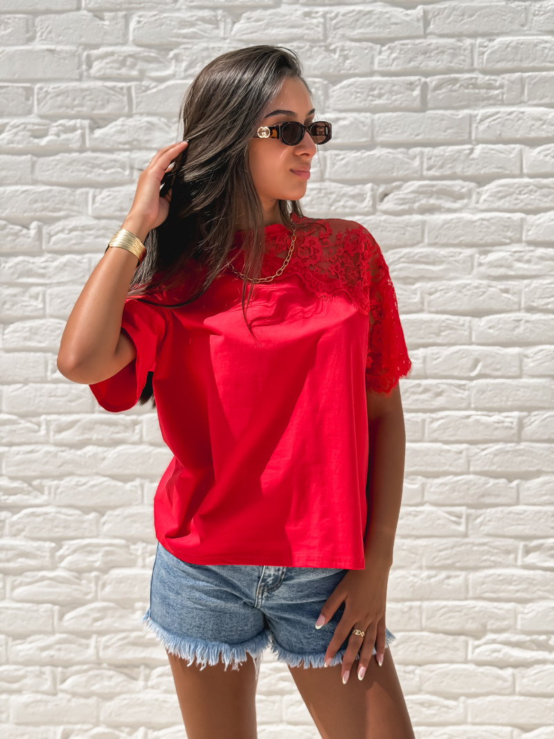 T-shirt Ysalis - Rouge T-shirt Ysalis - Rouge