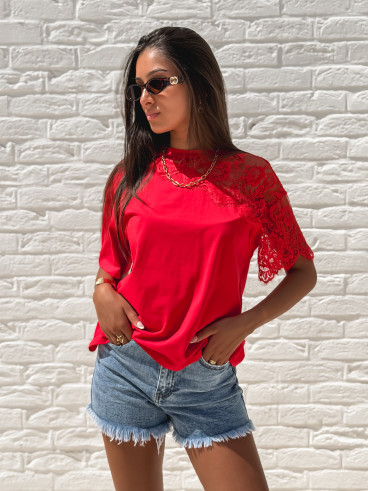 T-shirt Ysalis - Rouge T-shirt Ysalis - Rouge