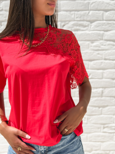 T-shirt Ysalis - Rouge T-shirt Ysalis - Rouge