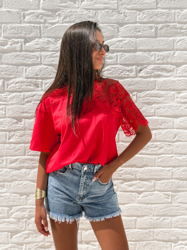 T-shirt Ysalis - Rouge T-shirt Ysalis - Rouge