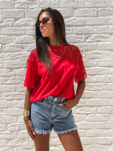 T-shirt Ysalis - Rouge T-shirt Ysalis - Rouge