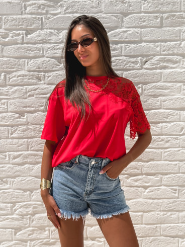 T-shirt Ysalis - Rouge T-shirt Ysalis - Rouge