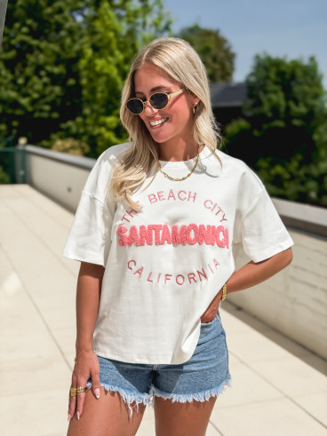 T-shirt "Santa Monica" - Blanc