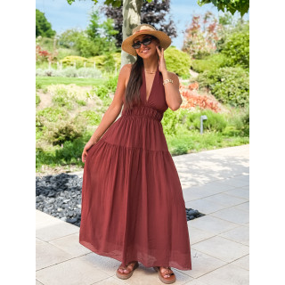 Robe longue Sybile - Brique