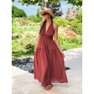 Robe longue Sybile - Brique