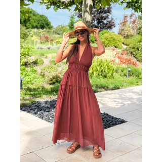 Robe longue Sybile - Brique