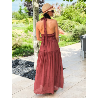 Robe longue Sybile - Brique