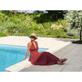 Robe longue Sybile - Brique