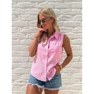 Chemise à carreaux Miliana - Rose