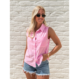Chemise à carreaux Miliana - Rose
