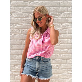 Chemise à carreaux Miliana - Rose