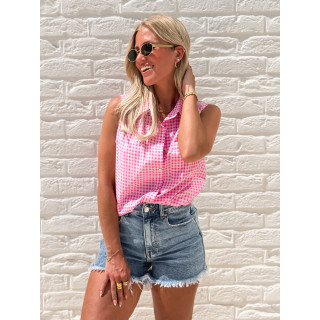 Chemise à carreaux Miliana - Rose