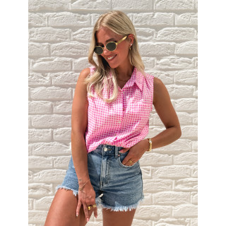 Chemise à carreaux Miliana - Rose