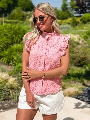 Blouse à motifs Abigail - Rose