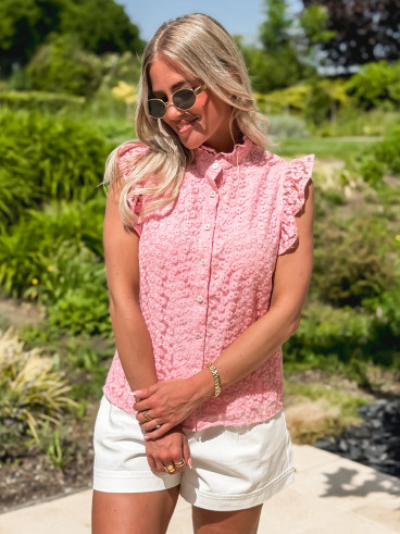 Blouse à motifs Abigail - Rose Blouse à motifs Abigail - Rose