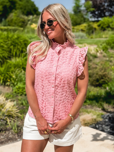 Blouse à motifs Abigail - Rose Blouse à motifs Abigail - Rose
