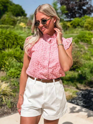 Blouse à motifs Abigail - Rose Blouse à motifs Abigail - Rose