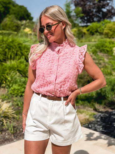 Blouse à motifs Abigail - Rose Blouse à motifs Abigail - Rose