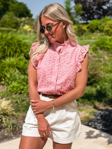 Blouse à motifs Abigail - Rose Blouse à motifs Abigail - Rose