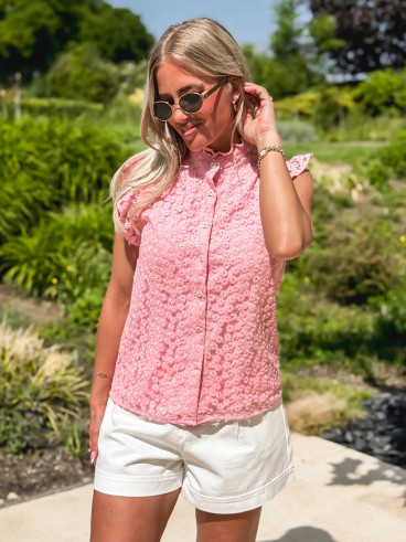Blouse à motifs Abigail - Rose Blouse à motifs Abigail - Rose