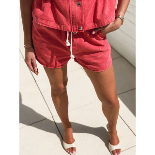 Short en jeans Magla - Rouge