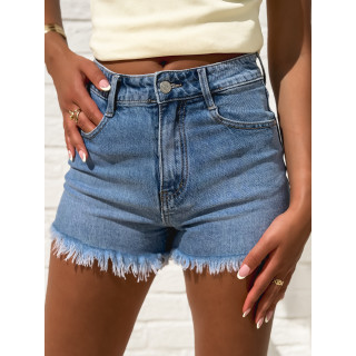 Short en jeans Raissa - Bleu